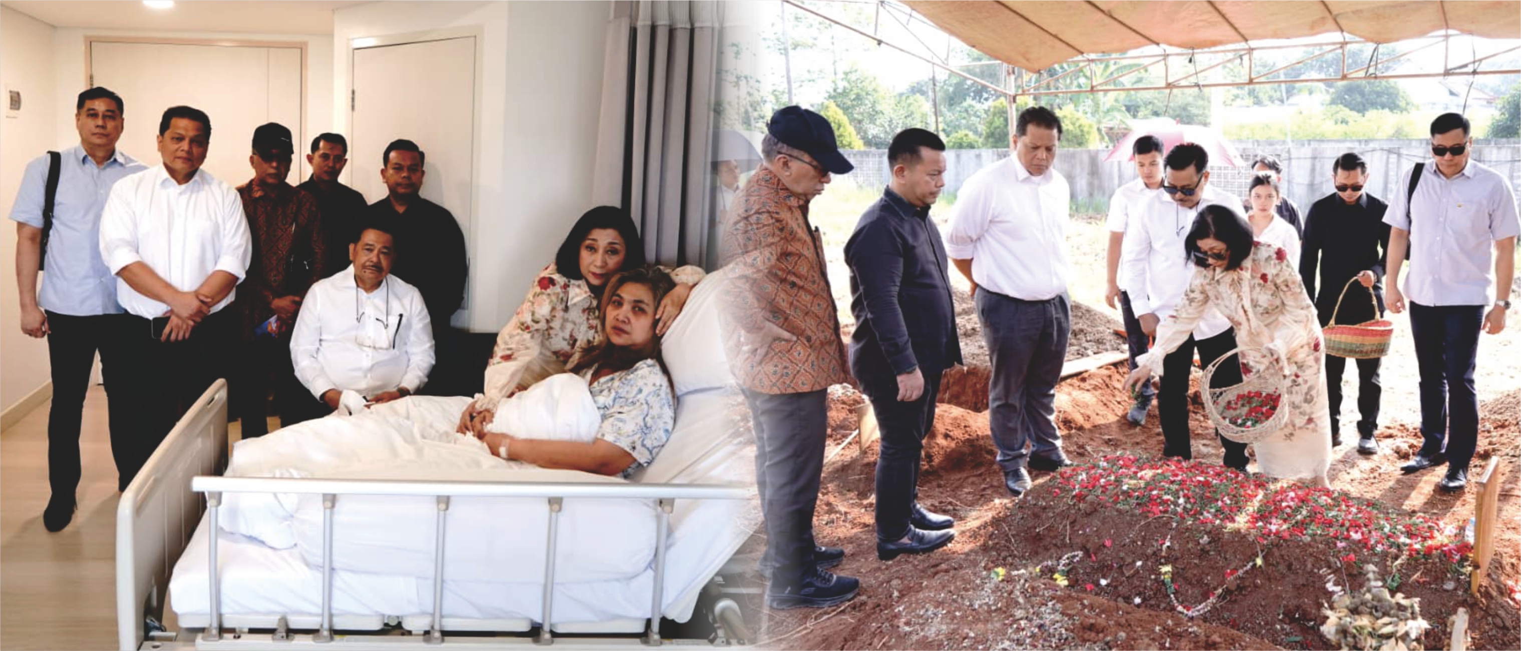 Prof Otto Hasibuan dan Ibu Norma menjenguk Ibu Risa, istri dari almarhum R. Dwiyanto Prihartono yang sedang dirawat untuk memberikan dukungan semangat dilanjutkan dengan berziarah ke makam almarhum R. Dwiyanto Prihartono